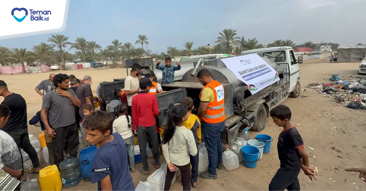 Bantuan 32.000 Liter Air Bersih Gaza Palestina