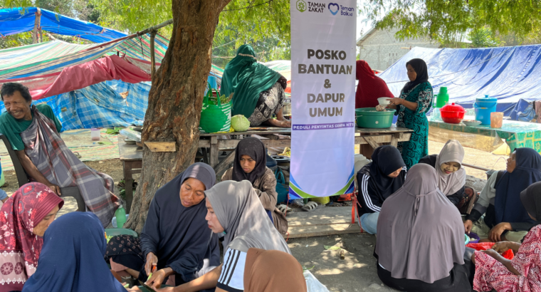 Momen Masak dan Makan Bersama Penyintas Gempa